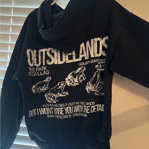 PacSun Outsidelands 2025 Black Graphic Hoodie